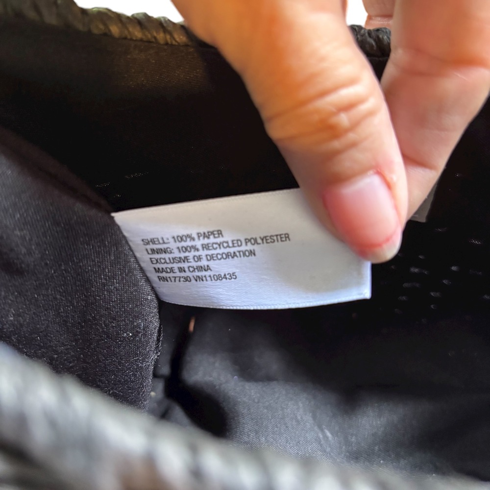 A New Day Woven Hobo Bag Purse Handbag Black Beige‎ Scarf Accent New with Tags - Picture 8 of 10